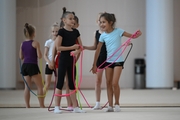 Gymnasts during practice at the training camp in the Academy