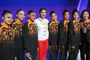 November 17, 2025. Olympic champion Alina Kabaeva with gymnasts and a coach from Malaysia at the Sky Grace Cup International Tournament and Beijing Top Open 2025