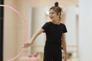 Karolina Tarasova during an exercise with a hoop