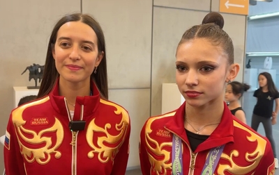 Арина Ковшова и ее тренер Елизавета Чернова поделились эмоциями после выступления на Rhythmic World Challenge Cup в Пекине
