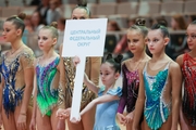 Gymnasts during the opening ceremony of the all-Russian Sky Grace Cup  competition