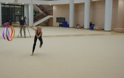 Работа над упражнением с лентой с Евой Кононовой