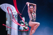 Mariia Borisova (Russia) during the ribbon exercise