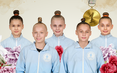 Групповички Академии — чемпионки первенства России в упражнении с пятью лентами