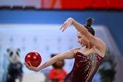Milena Shchenyatskaya during the ball exercise