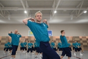 Alla Dukhova's dance studio TODES intensive course participants during a flash mob