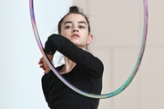 Anna Vakulenko during an exercise with a hoop