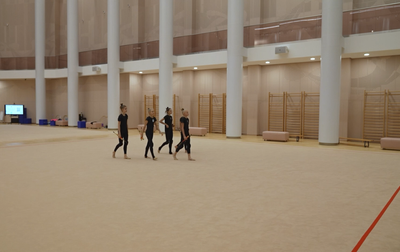 The debriefing after the next run-through of Academy’s group exercise gymnasts