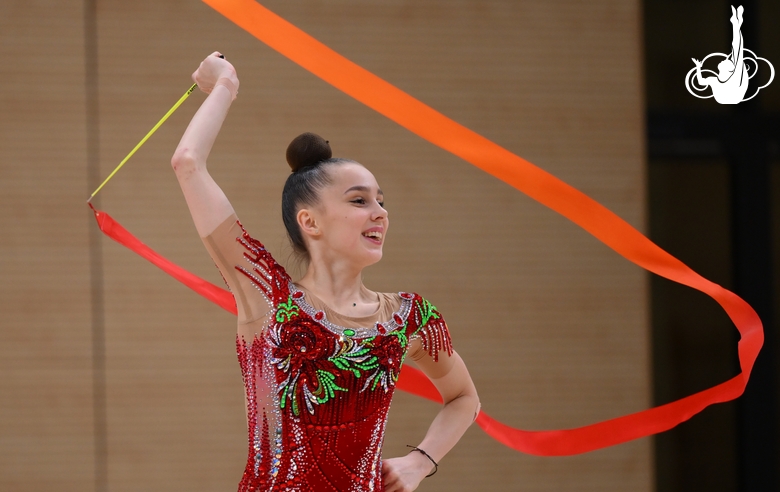 Мария Борисова во время контрольной тренировки в преддверии чемпионата России