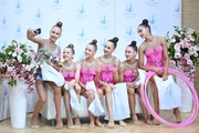 Gymnasts after the performance