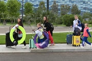 Arrival of gymnasts at the Academy