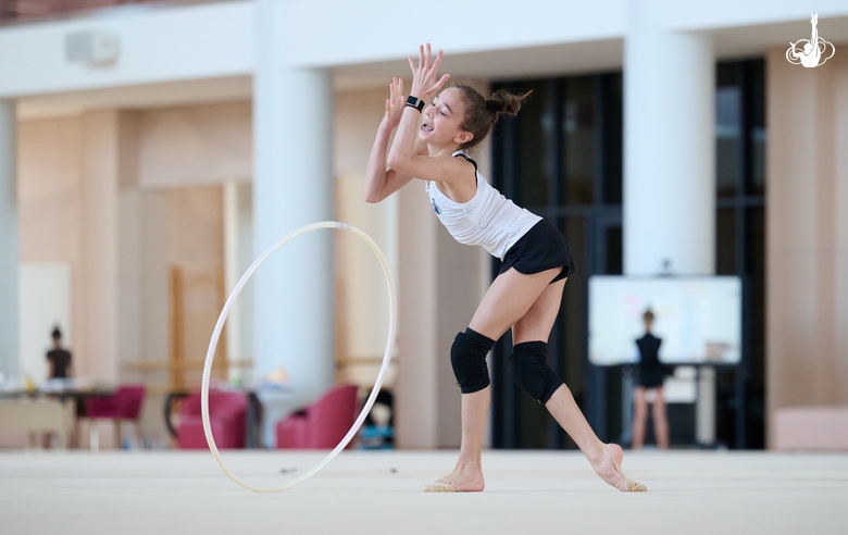 Alesya Naifonova during a training session at the Academy