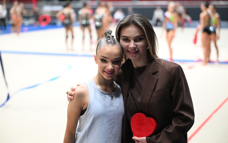 September 19, 2026. Olympic champion Alina Kabaeva and Ksenia Savinova at the third stage of the Cup of the Strongest in St. Petersburg
