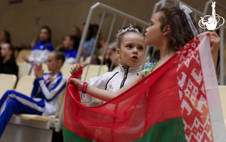 Young  gymnasts at the Sky Grace Grand Prix tournament