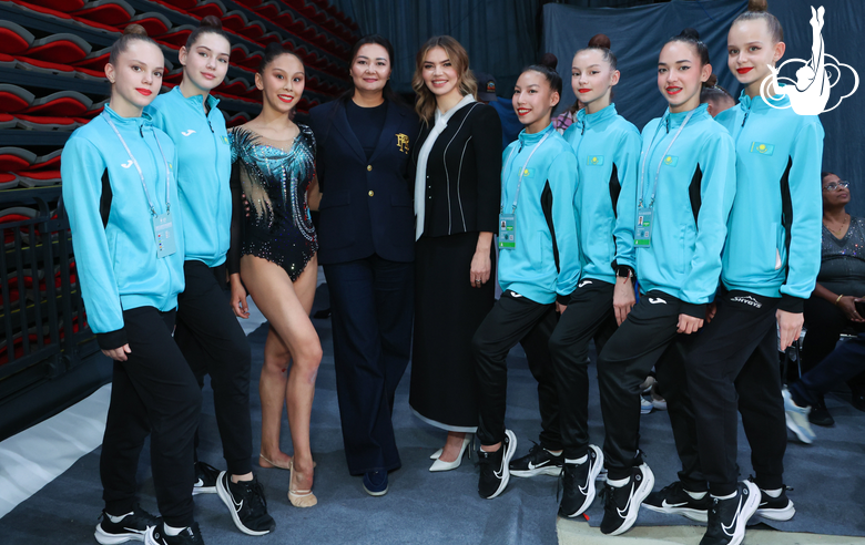 Olympic champion Alina Kabaeva and gymnasts