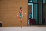 Gymnast Avani Nitesh Kadam during a control training session