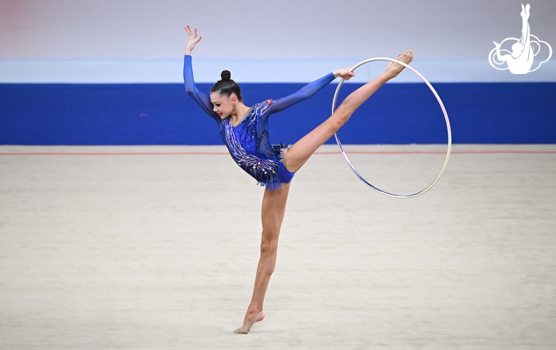 Ulyana Yanus during the hoop exercise