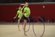 Gymnasts from Belgorod training camp at the Martial Arts Academy