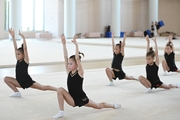 Gymnasts from Belgorod during training