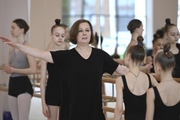 Yulia Kasenkova, senior teacher at the Vaganova Russian Ballet Academy conducts a master-class