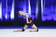 Asel Arapova during an exercise with a jump rope at floor testing