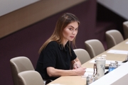 Олимпийская чемпионка Алина Кабаева во время контрольной тренировки в Академии