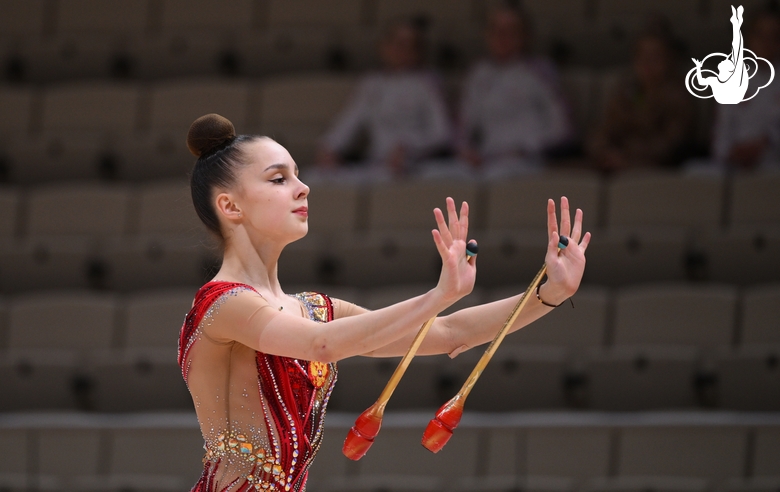 Мария Борисова во время контрольной тренировки в преддверии чемпионата России