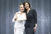 EVGENIYA CUP tournament artistic performance prize winner Mariia Borisova (Russia) and Alina Kabaeva