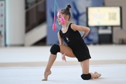 Ksenia Savinova during an exercise with clubs during preparation training for the BRICS Games