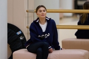 Olympic champion Alina Kabaeva during a training session at the Academy