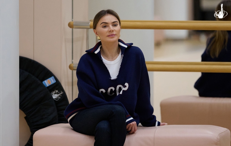 Olympic champion Alina Kabaeva during a training session at the Academy