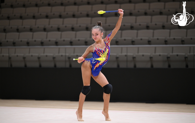 Ксения Савинова во время контрольной тренировки перед турниром «Хрустальная роза»