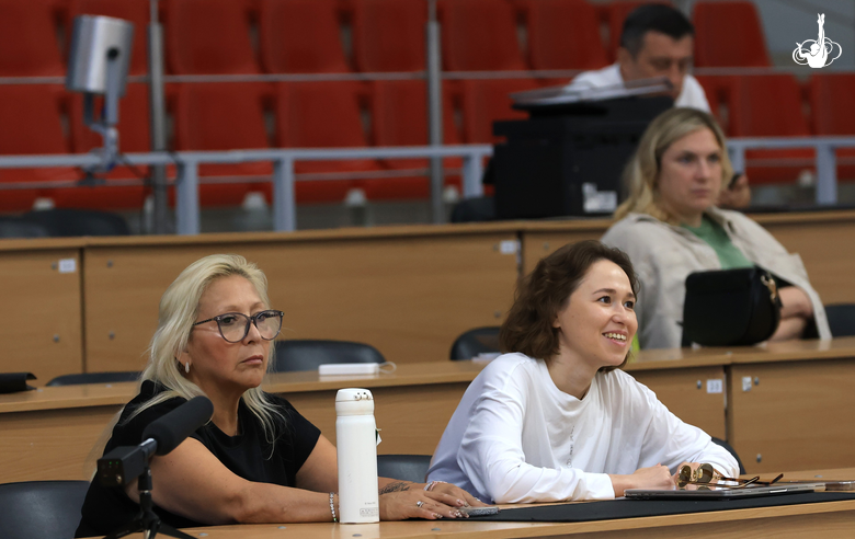 Судьи во время контрольной тренировки