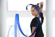 Arina Averina during the training session in the Academy