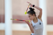 Alesya Naifonova during a training session at the Academy