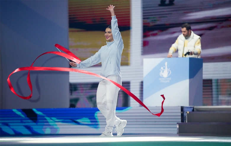 December 16, 2021. Moscow. VTB Arena. Sky Grace Experimental Tournament. Alina Kabaeva