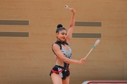 Gymnast Kimaya Karle during a control training session