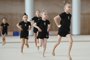 Young gymnasts during the workout