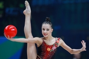 Mariia Borisova during the ball exercise