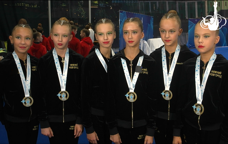 Nizhny Novgorod group exercise team gymnasts talk about preparation for the Sky Grace Tournament