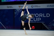 Darja Varfolomeev during the podium training