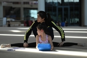 A gymnast from China during the workout