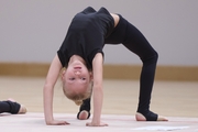 Young gymnast during the selection process