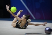 Daria Verenich during after an exercise with ball