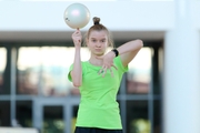 Alexandra Borisova during a training session before the third stage of the Cup of the Strongest