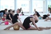 Gymnasts from Belgorod during training