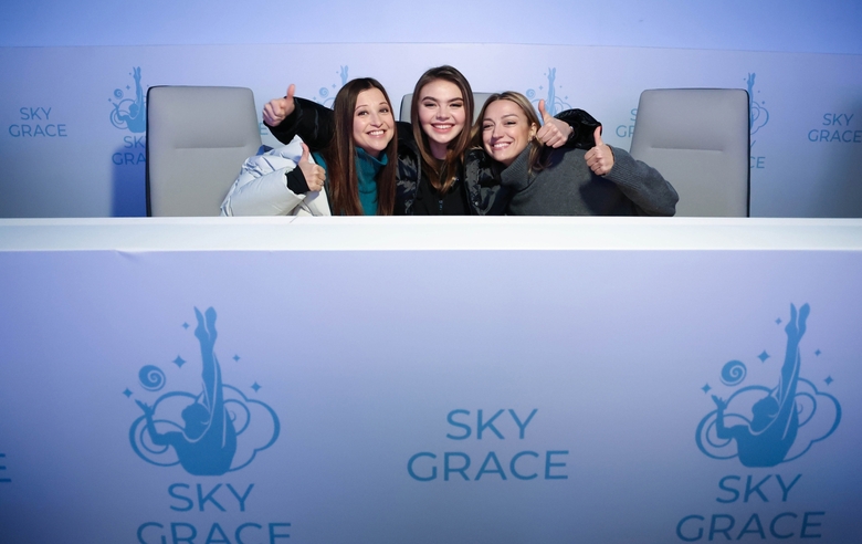 December 13, 2023 Olympic champion Alina Kabaeva, Yana Batyrshina and Evgeniya Kanaeva at the Olympic Arena of Beijing University of Technology