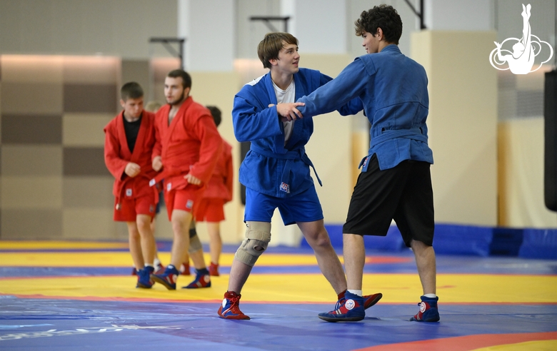 Participants of the training camp during training at the Martial Arts Academy