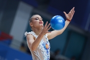 Vladislava Nikolaenko during the ball exercise