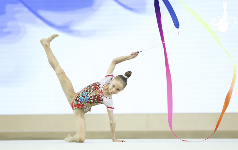 Veronika Malinina during the ribbon exercise